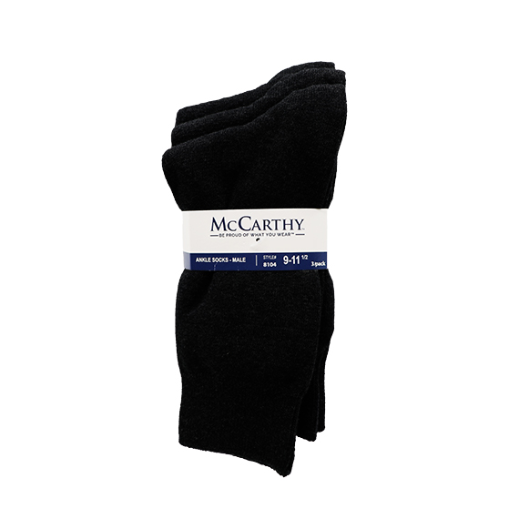 Full size image of 3-Pack Mid Calf Socks - Male (in color BLACK)