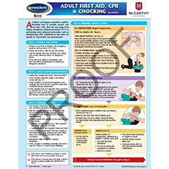 SCHOOL SUPPLIES - First Aid Chart - First Aid, CPR and Chocking Quick Reference Guide