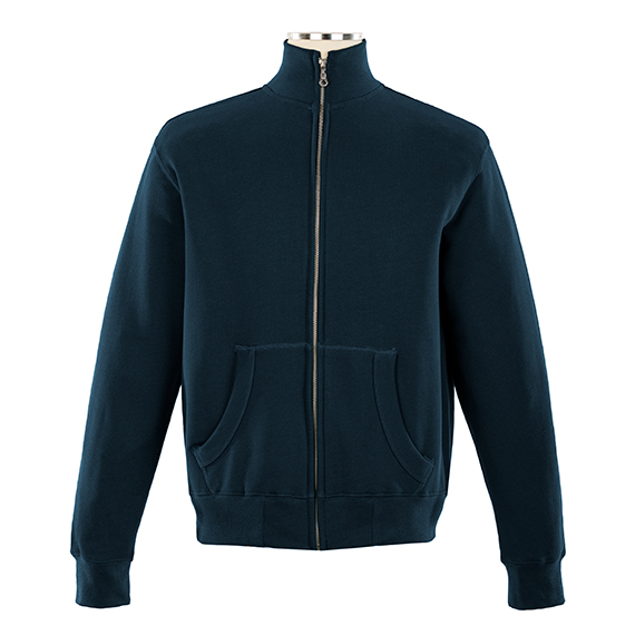 Full size image of Full Zip Sweat Top - Male (in color NAVY)