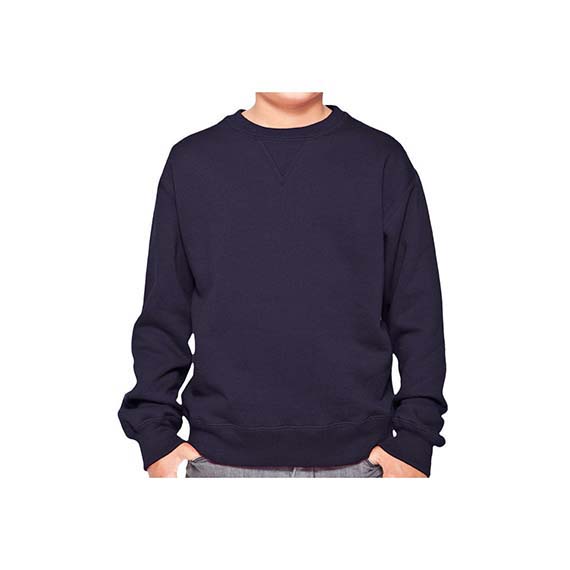 Full size image of Youth Crewneck Sweatshirt - Unisex (in color NAVY)